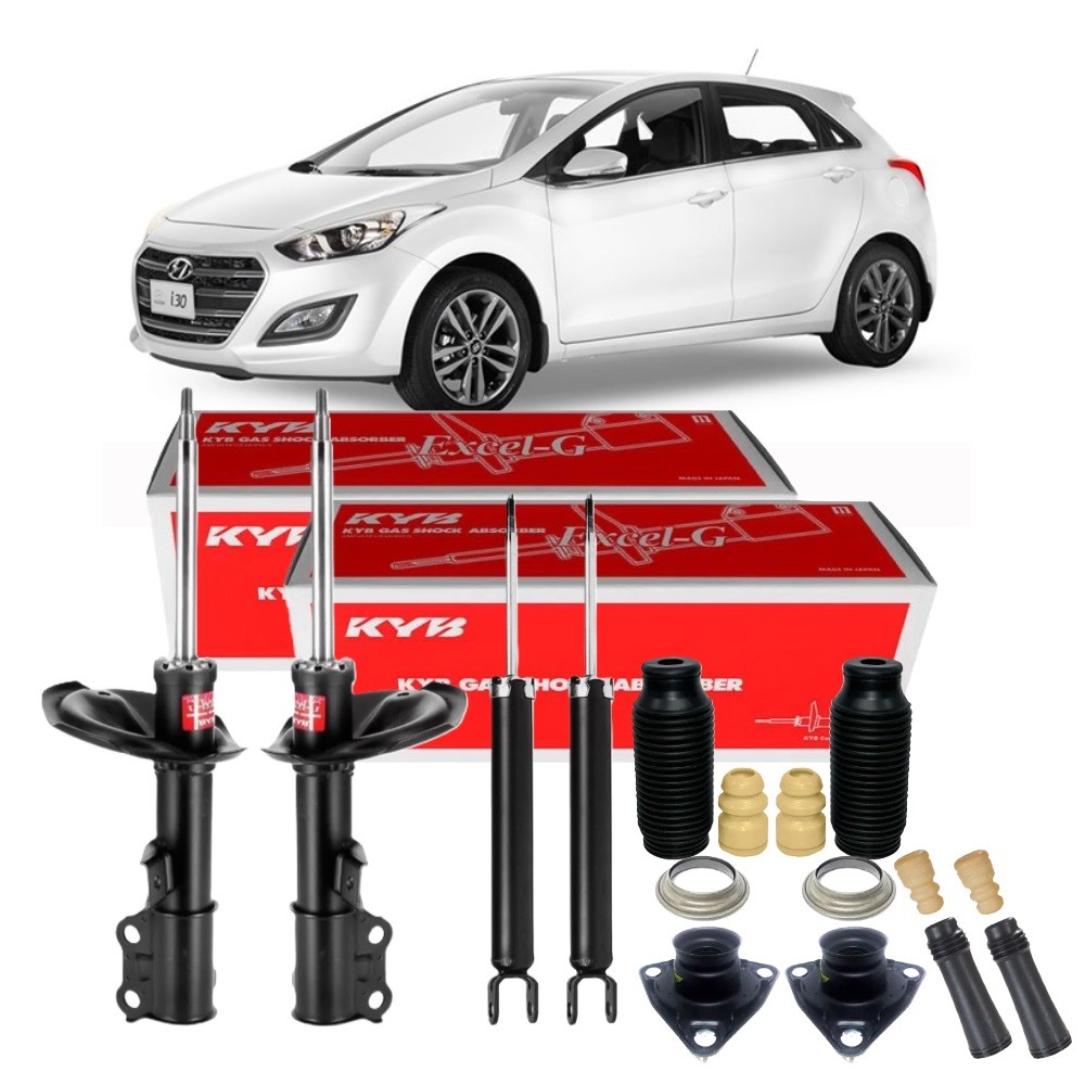 4 AMORTECEDORES I30 2009 ATÉ 2012 KAYABA + KITS COMPLETO em Oferta na Shopee