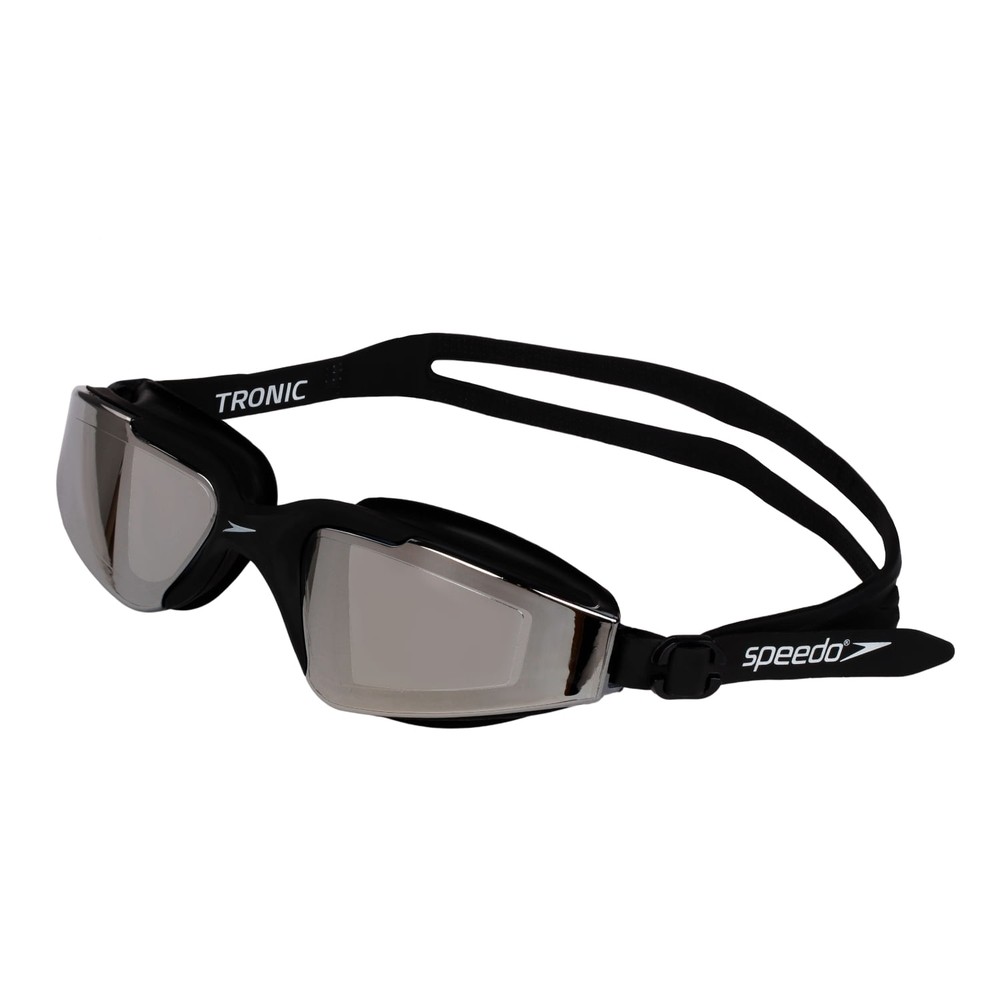 Óculos de Natação Tronic Adulto Design One Piece Lentes Curvas Espelhadas Speedo Preto Fumê em Oferta na Shopee