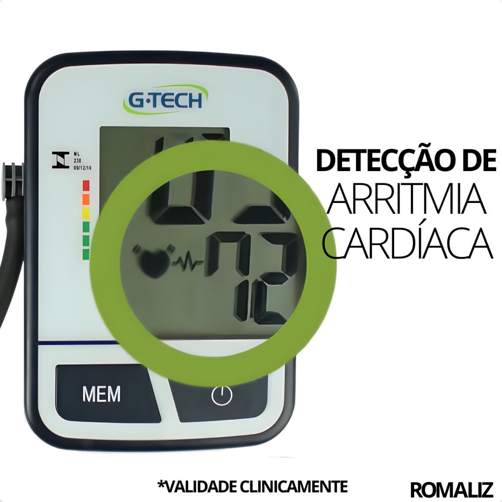 Aparelho Medidor De Pressao Digital De Braco Automatico Bsp11 G-Tech Com Braçadeira