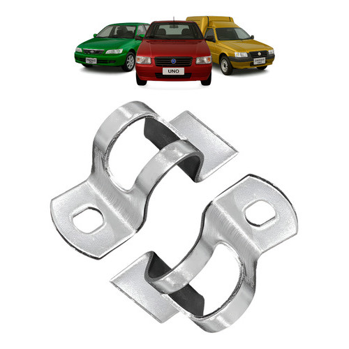 Par De Abraçadeira Fixação Do Banco Dianteiro Fiat Uno 8