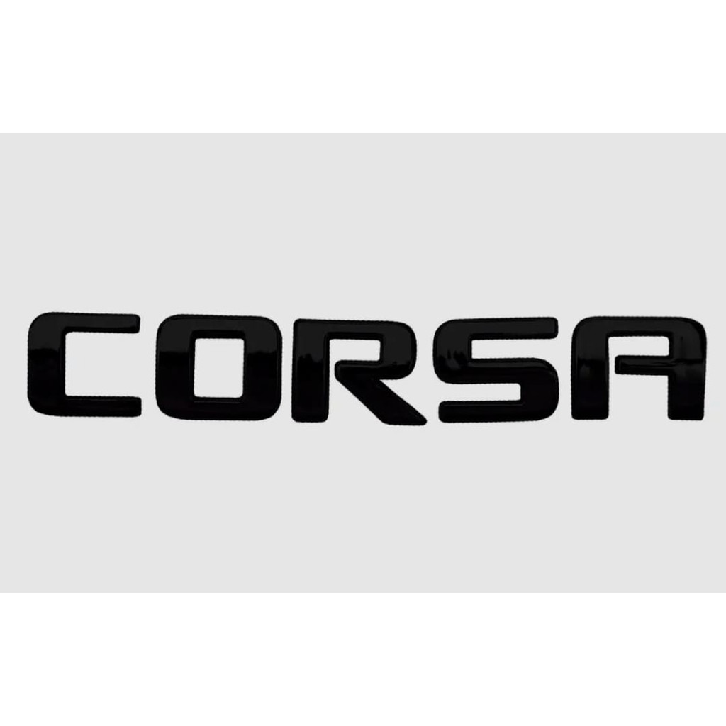 Emblema Letreiro Corsa Preto Black Tampa Traseira Porta Mala