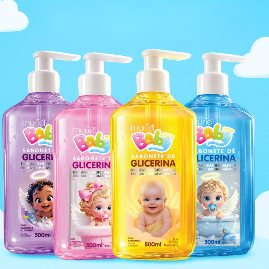 Sabonete de Glicerina Muriel Baby 500ml em Oferta na Shopee
