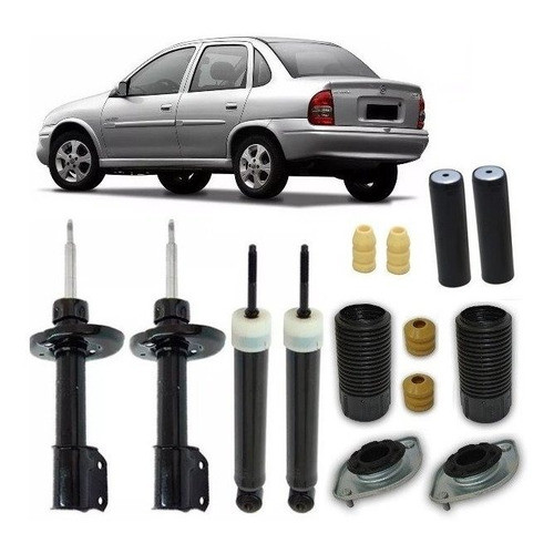 4 Amortecedor+ 4 Kit Suspensão Corsa Classic 2006 2007 2008 em Oferta na Shopee