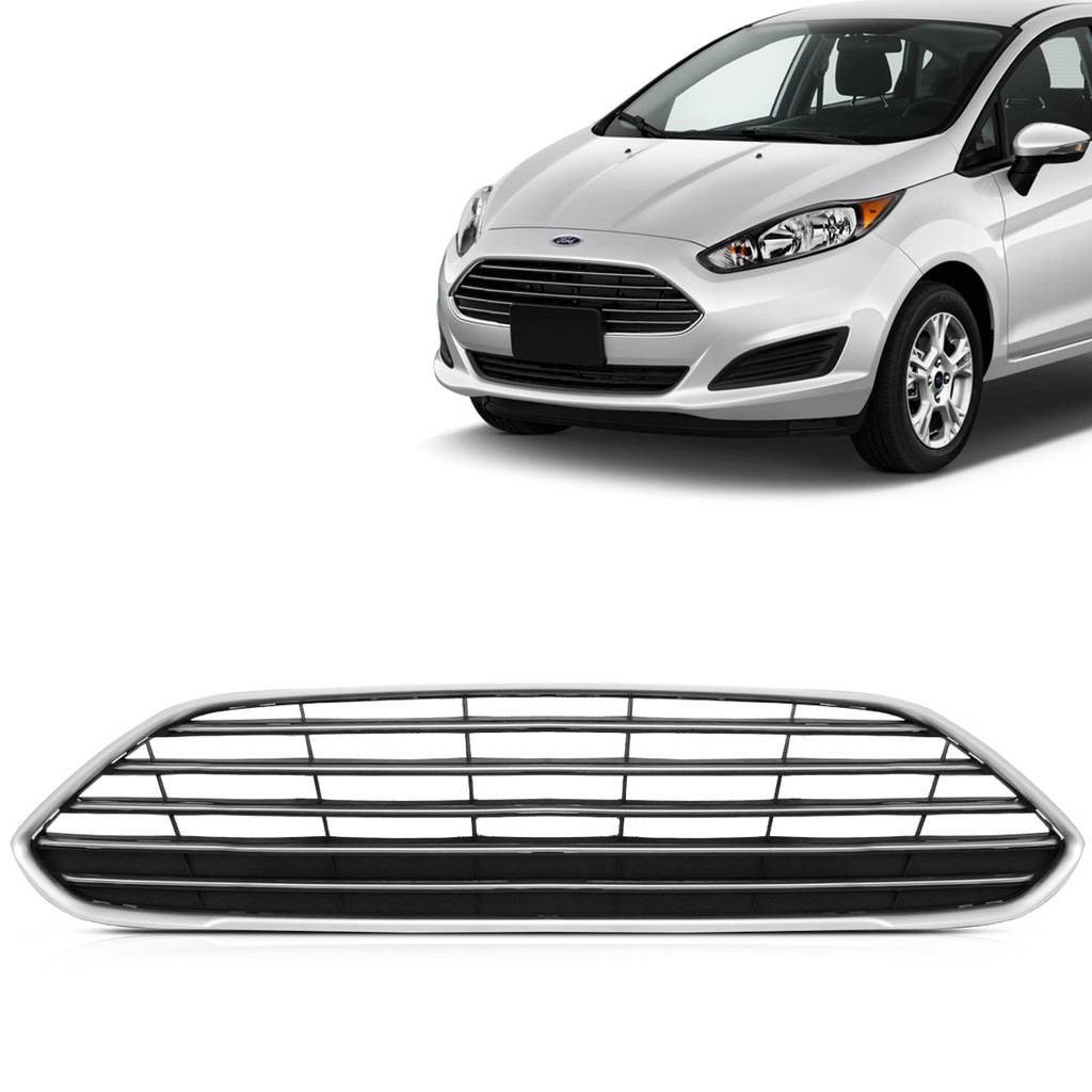 Grade Dianteira New Fiesta 2014 2015 2016 2017 Com Friso Cinza