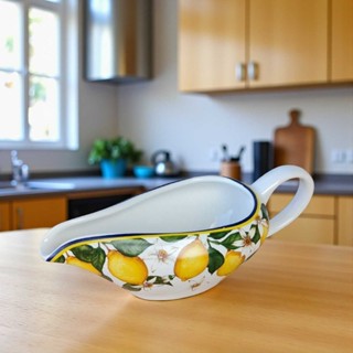 Molheira Porta Molho Decorado Limão Sicília Cerâmica Scalla em Oferta na Shopee