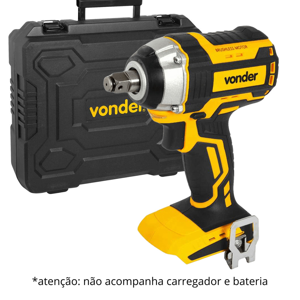 Chave de Impacto 1/2 A Bateria 18V Sem Bateria e Sem Carregador Vonder