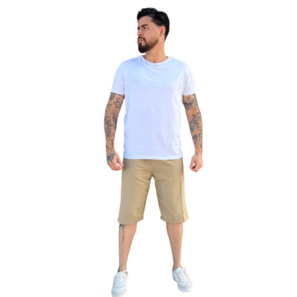 Kit Bermuda e Camiseta Padrao Cdp Detento Presidio Jumbo Uniforme Cadeia