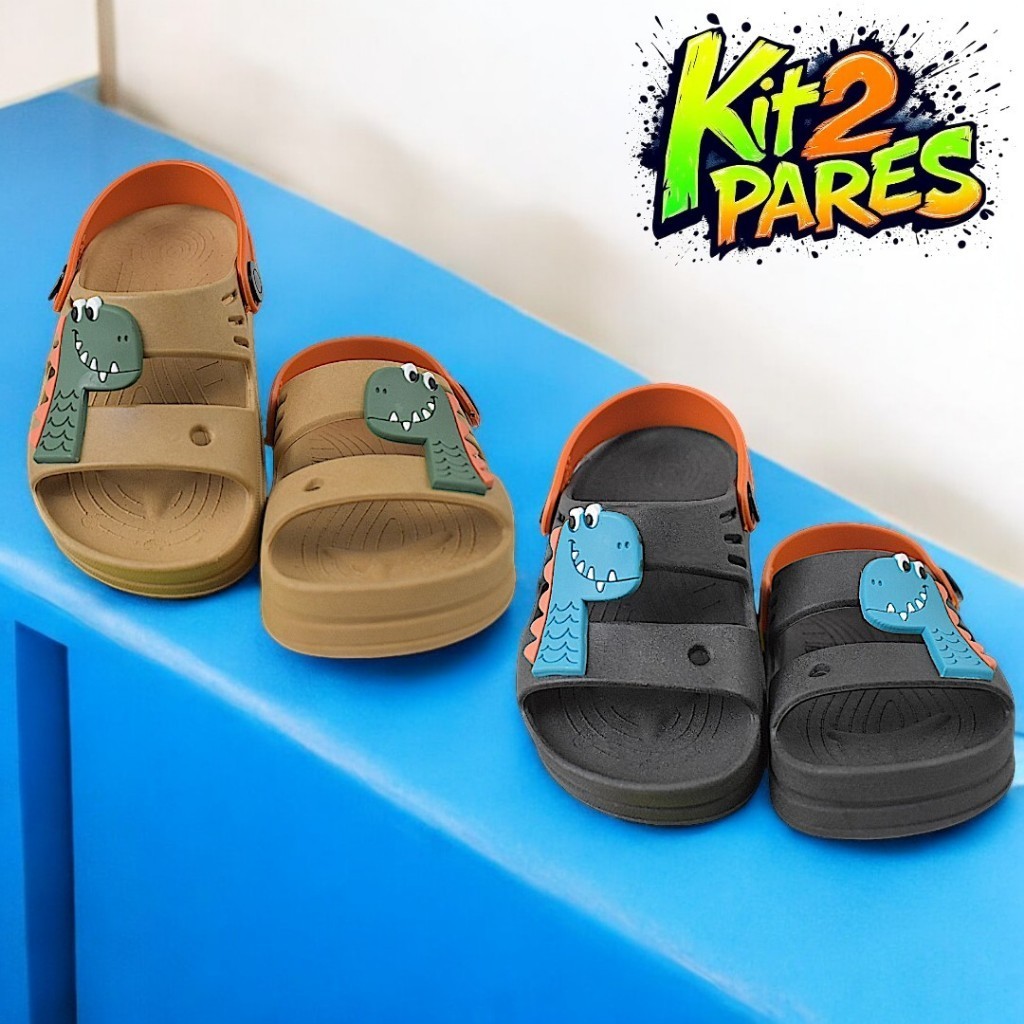 Sandália Papete Dinossauro Infantil Menino Super Leve e Macio Antiderrapante Perfeito Para Dia a Dia em Oferta na Shopee