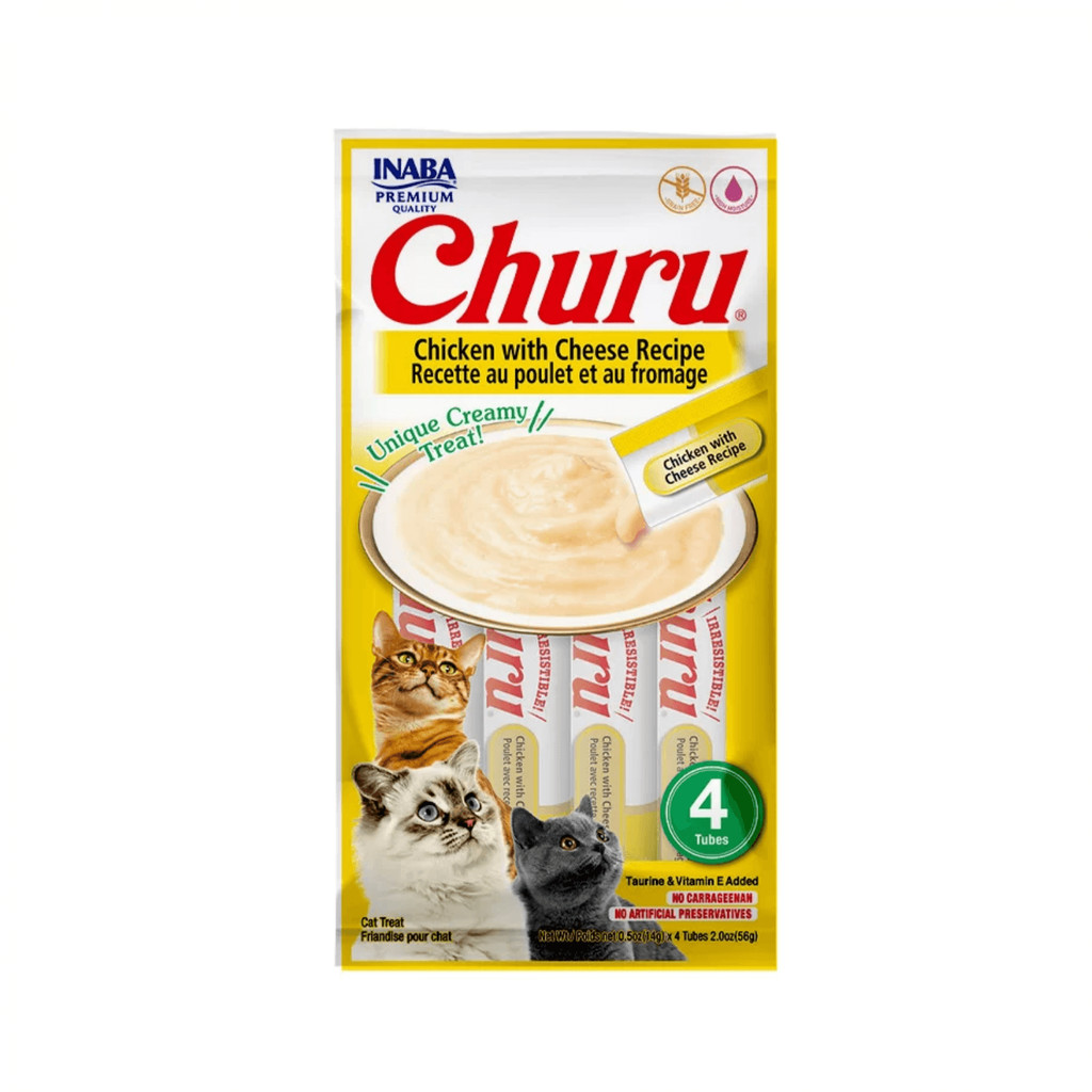 Petisco Churu para Gatos sabor Pure de Galinha e Queijo - 56g