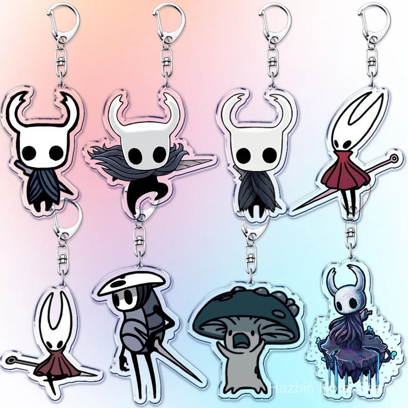 Chaveiros do Jogo Popular Hollow Knight para Mulheres Acessórios Bolsa Quirrel Pequeno Fantasma Chaveiros Joias Fãs Amig