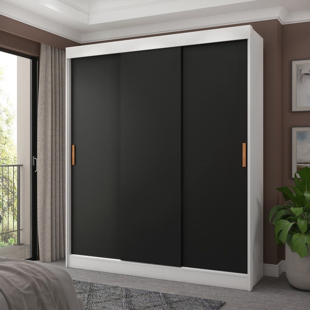 Roupeiro Flex 3 Portas 4 Gavetas Reversível Capri em Oferta na Shopee