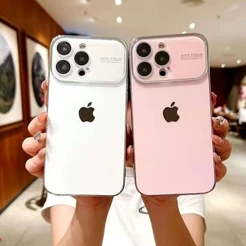 Capa De Vidro Temperado Luxuosa Fosca AG-Parte Traseira Com Proteção De Câmera Para iPhone 13/11/12 14/15/16 Pro Max