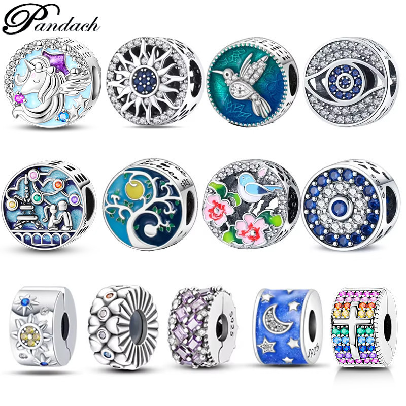 Original S925 prata charme contas adequadas para marca original 3MM pulseira DIY jóias presente de aniversário em Oferta na Shopee