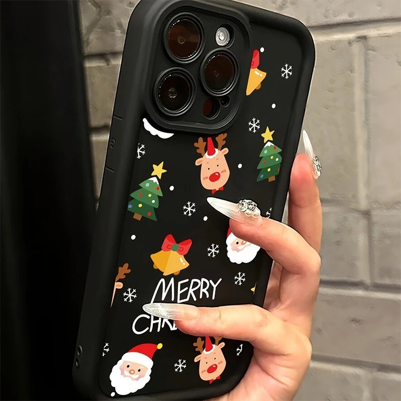 Capinha Capa Para Samsung Galaxy A03 A04E A10S A11 A20 A30S A50S M34 Árvore De Natal Anti-Queda