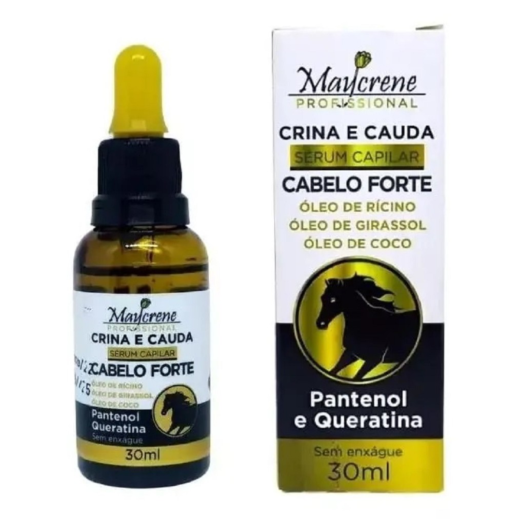 Sérum Capilar Linha Crina E Cauda Cabelo Forte 30ml Maycrene