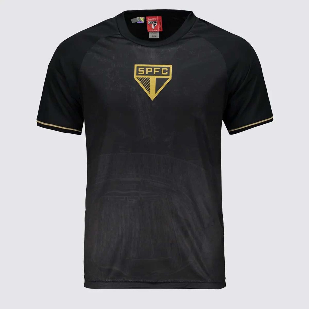Camisa São Paulo Frequência Infantil Preta em Oferta na Shopee