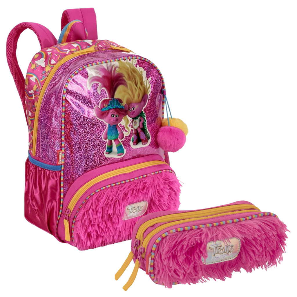 Kit Mochila Infantil Trolls: Onde Comprar | BuscaProdutos