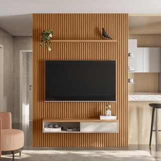Painel Modular Ripado 1,80m Nicho e Prateleira Linea Brasil em Oferta na Shopee