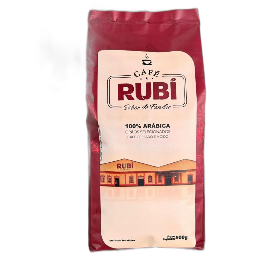 Café Rubí 500g 100% Arábica Grãos Selecionados Torrado Moído