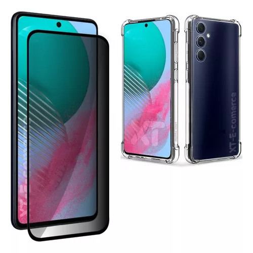 Capa Capinha Anti Impacto Compatível Com Galaxy M54 E/OU Película 3D Privacidade Anti Spy Espião