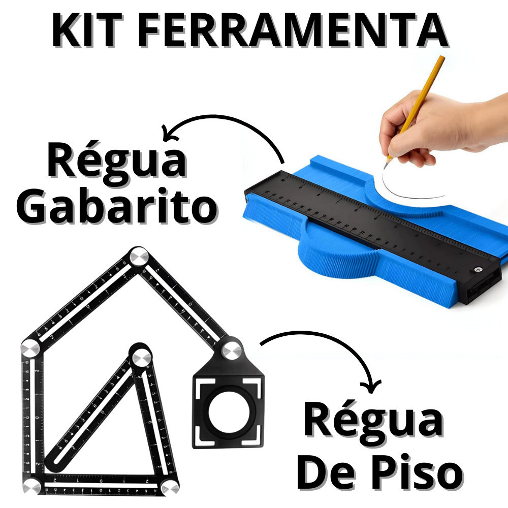Régua Multi Ângulo Regua Gabarito Transferidor De Angulo Ferramenta De Medição Casa