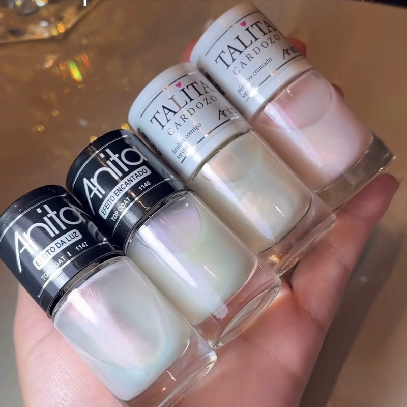 Kit 4 Esmalte Anita Talita Cardozo Finaliza Comigo , Pozinho Cromado, Efeito Luz e Efeito Encantado em Oferta na Shopee