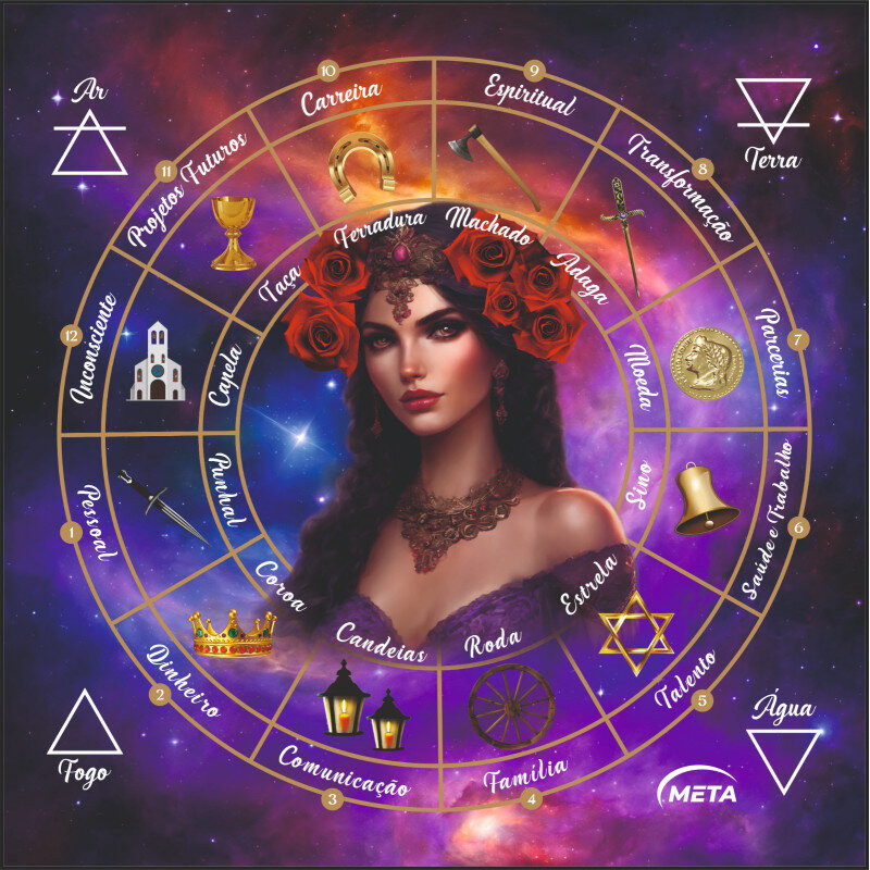 Toalha Cigana Tarot Baralho Cigana Colorida + Presente