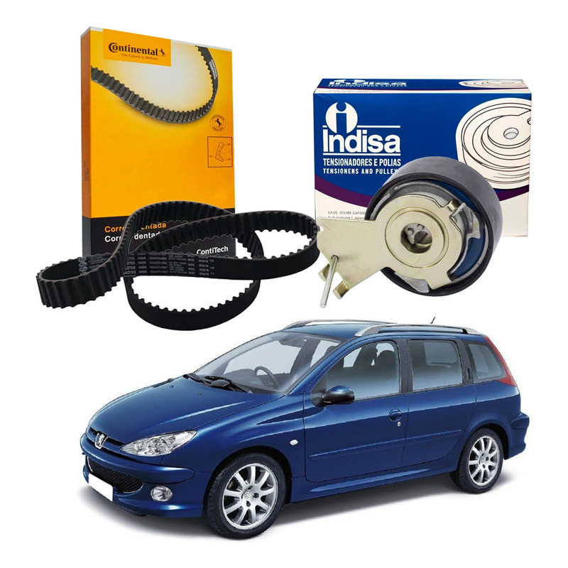 Kit Correia Dentada Tensor Peugeot 206 Sw 1.4 8v 2006 A 2008