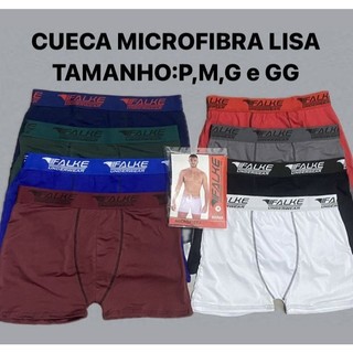 Kit 3-6-9-12 Cuecas Boxer Microfibra Não Enrola Original Masculina Cueca Box Masculino Adulto Sortido