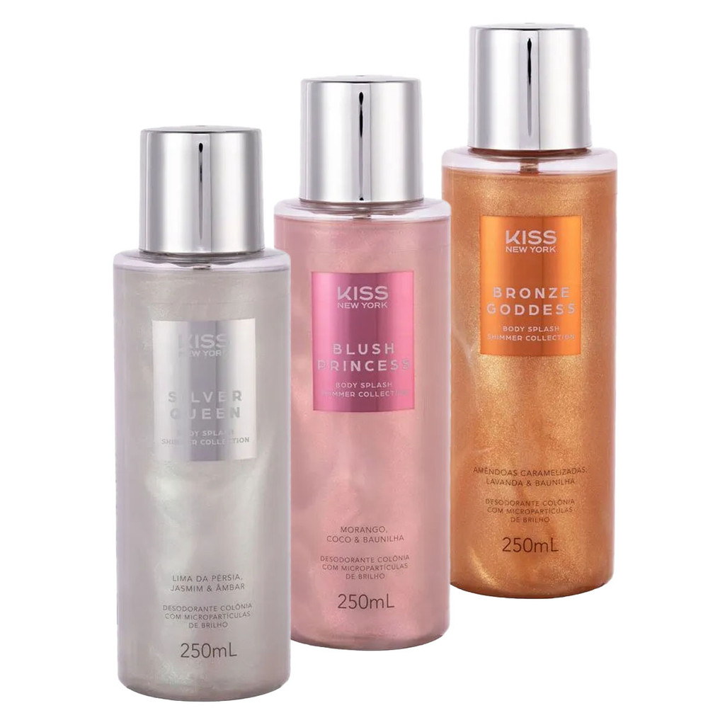 Body Splash Kiss New York Shimmer 250ml em Oferta na Shopee