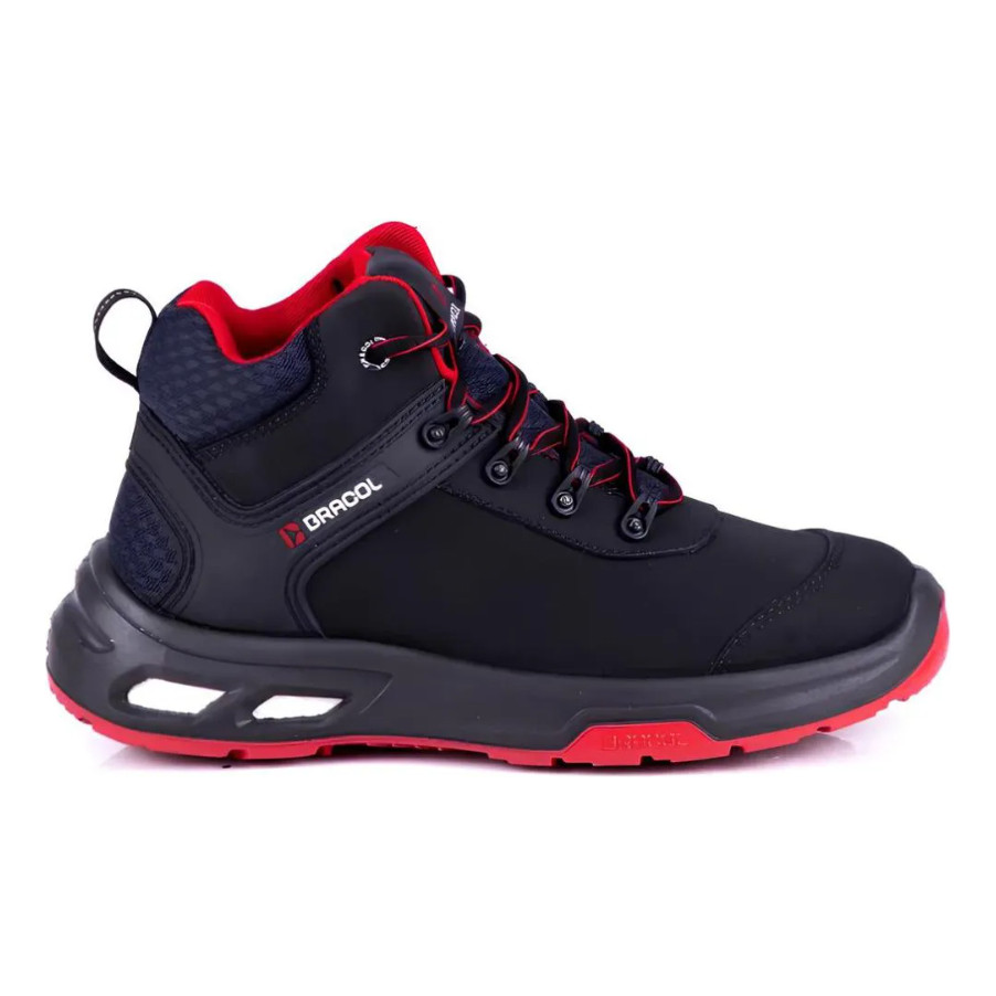 Tenis Bracol Btim Detroit Bico Pvc Preto Vermelho Ca48397