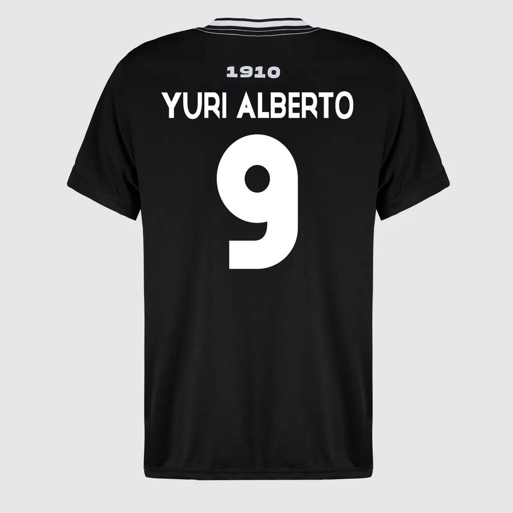 Camisa Corinthians CP 9 Yuri Alberto Infantil Preta em Oferta na Shopee