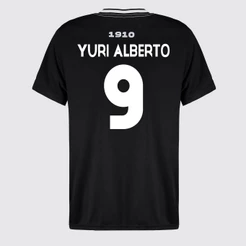 Camisa Corinthians CP 9 Yuri Alberto Infantil Preta