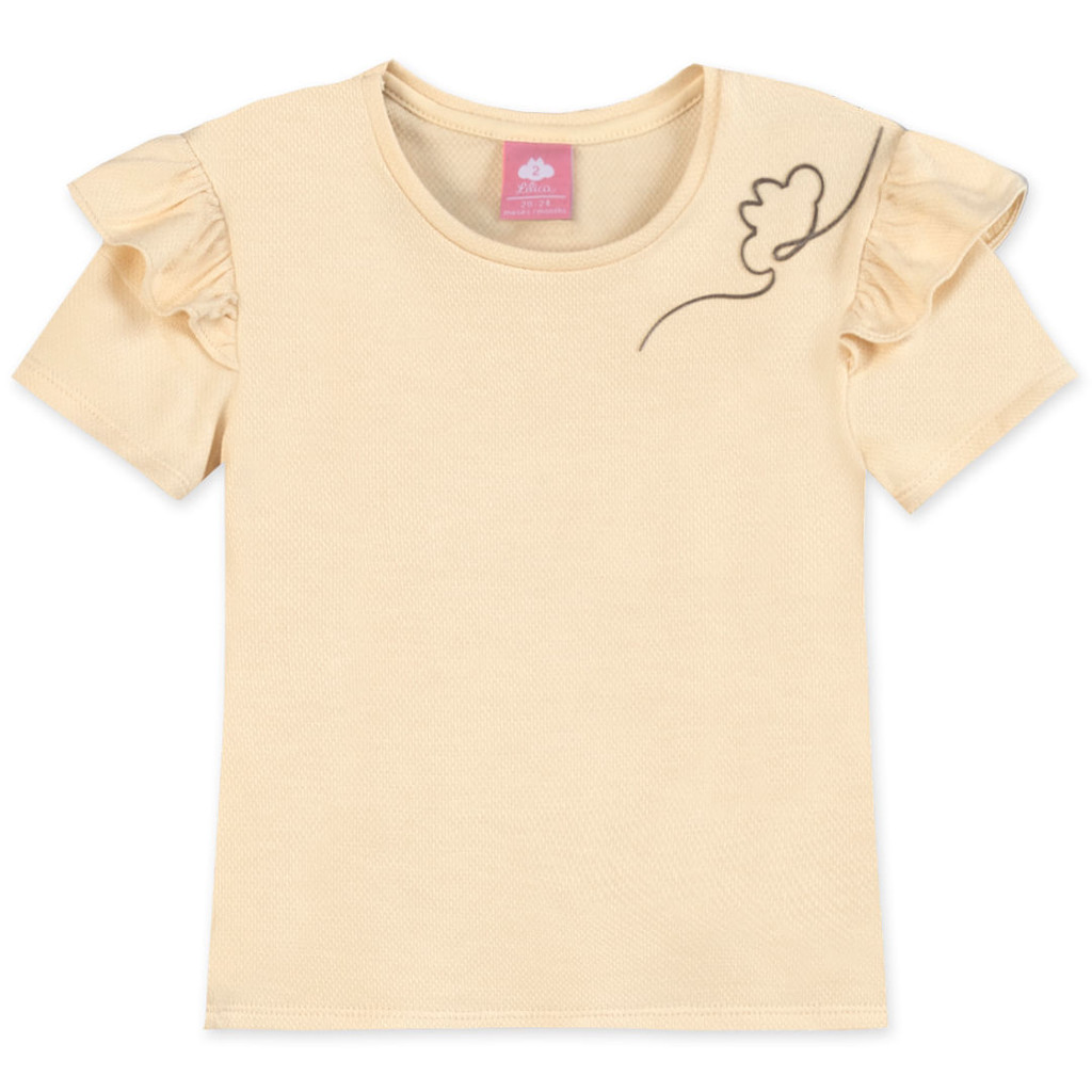 Blusa Manga Curta Bebê Feminina Lilica Ripilica