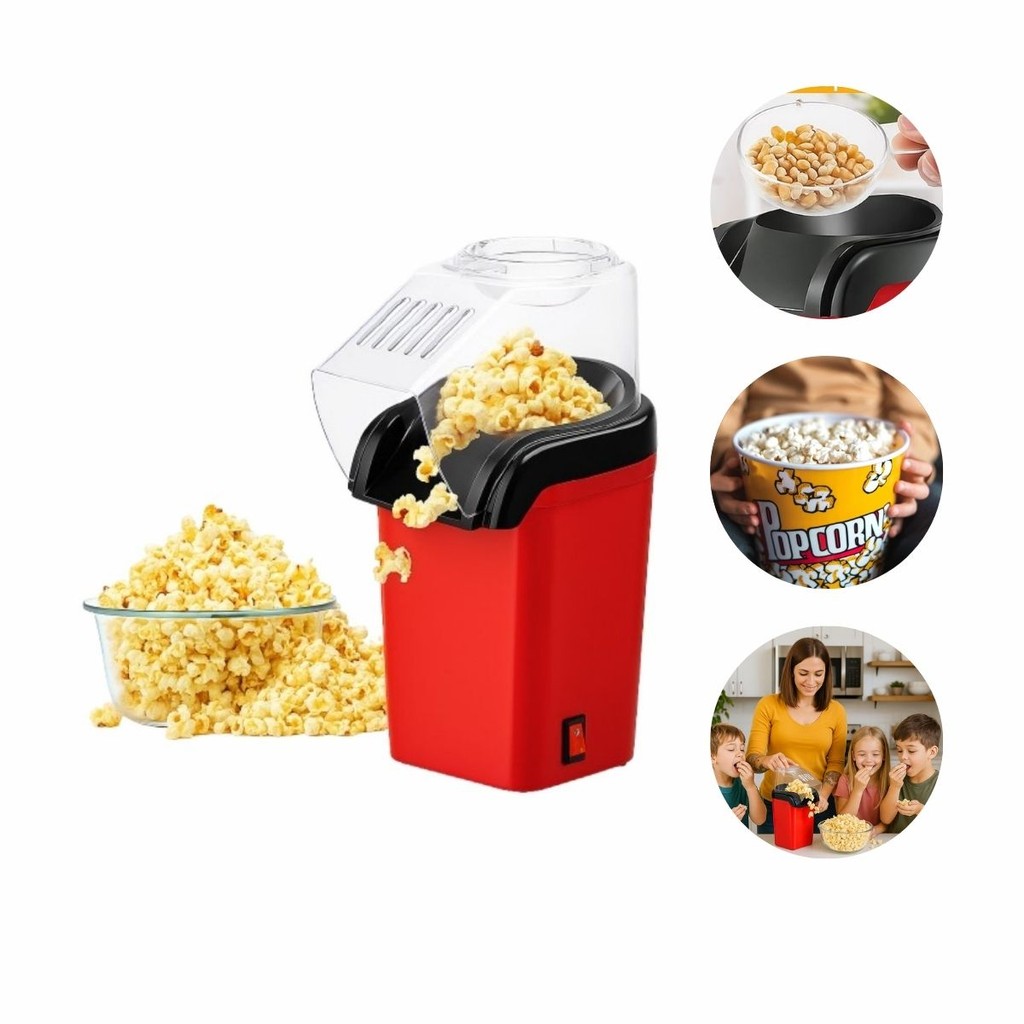 Imagem Pipoqueira Elétrica Sem Óleo Rápida e Prática – Pipoca Saudável em Minutos
