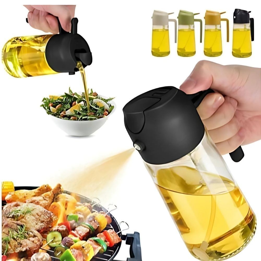 Porta Azeite de Vidro Azeiteiro Galheteiro 2 em 1 Spray Pulverizador em Oferta na Shopee