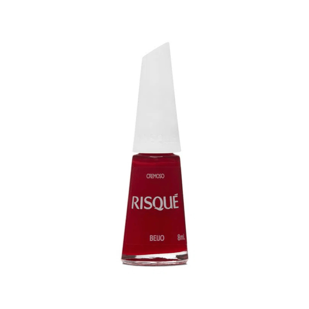Esmalte Risqué Vermelho Cremoso Beijo em Oferta na Shopee
