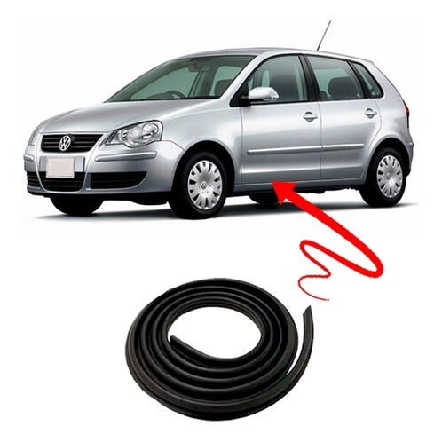 Borracha Vedação Porta Polo Hatch Sedan 2002 Até 2012