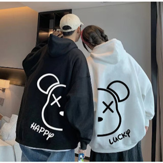 Kit Moletom Casal Urso Happy Blusa de Frio Algodão StreetWear Blusão Canguru em Oferta na Shopee