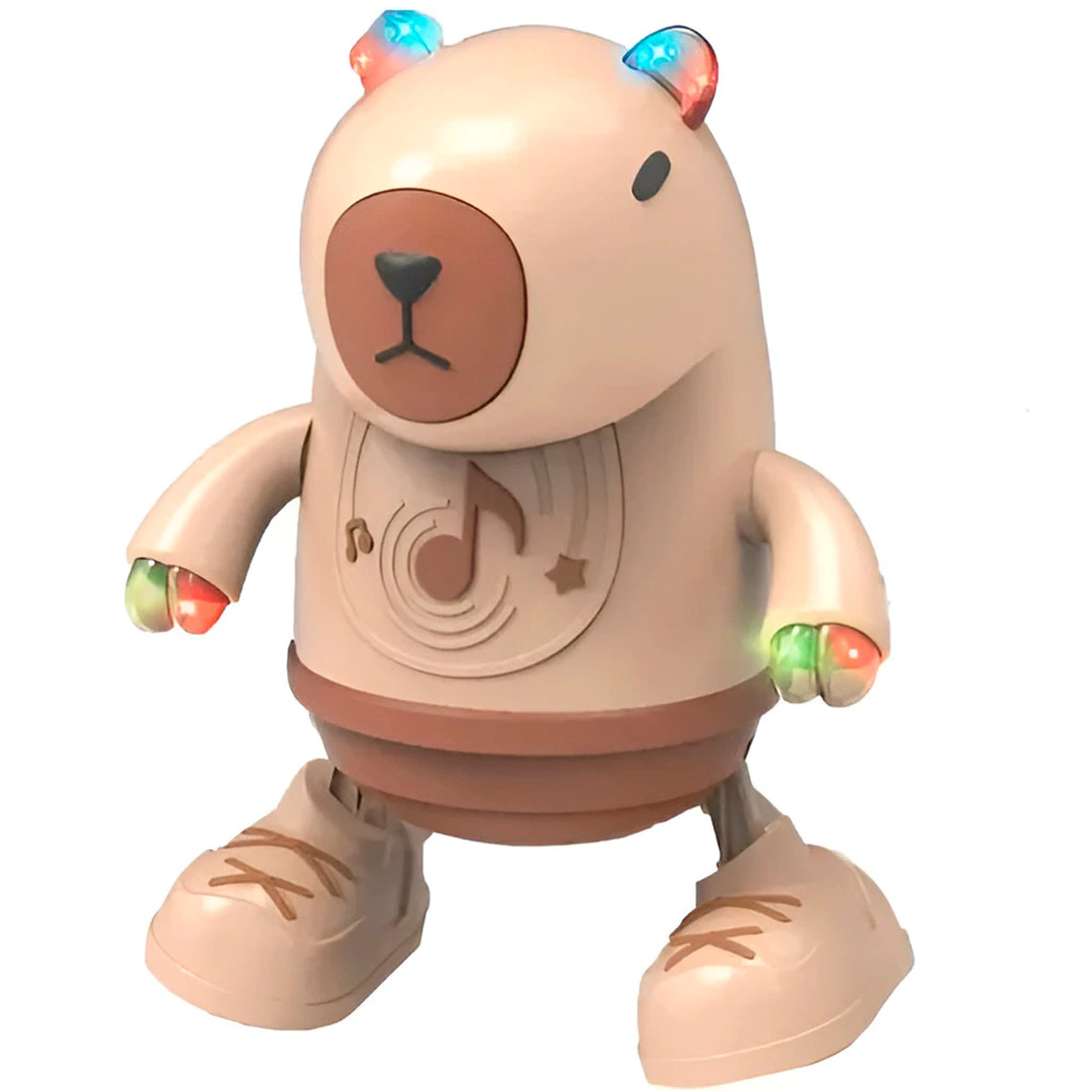 Brinquedo Robô Capivara Dançante com Música e Luzes