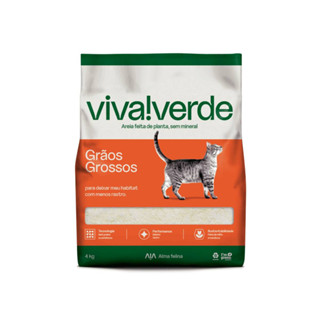 Areia Higiênica Viva Verde Grãos Grossos Gatos 4kg Biodegradável em Oferta na Shopee