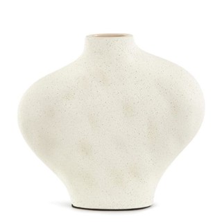 Vaso Decorativo em Cerâmica Off White 25,5x28x7cm Moderno em Oferta na Shopee
