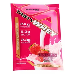 Tasty Whey 3W - 1 Sachê 34g Strawberry Creme - Adoptogen
