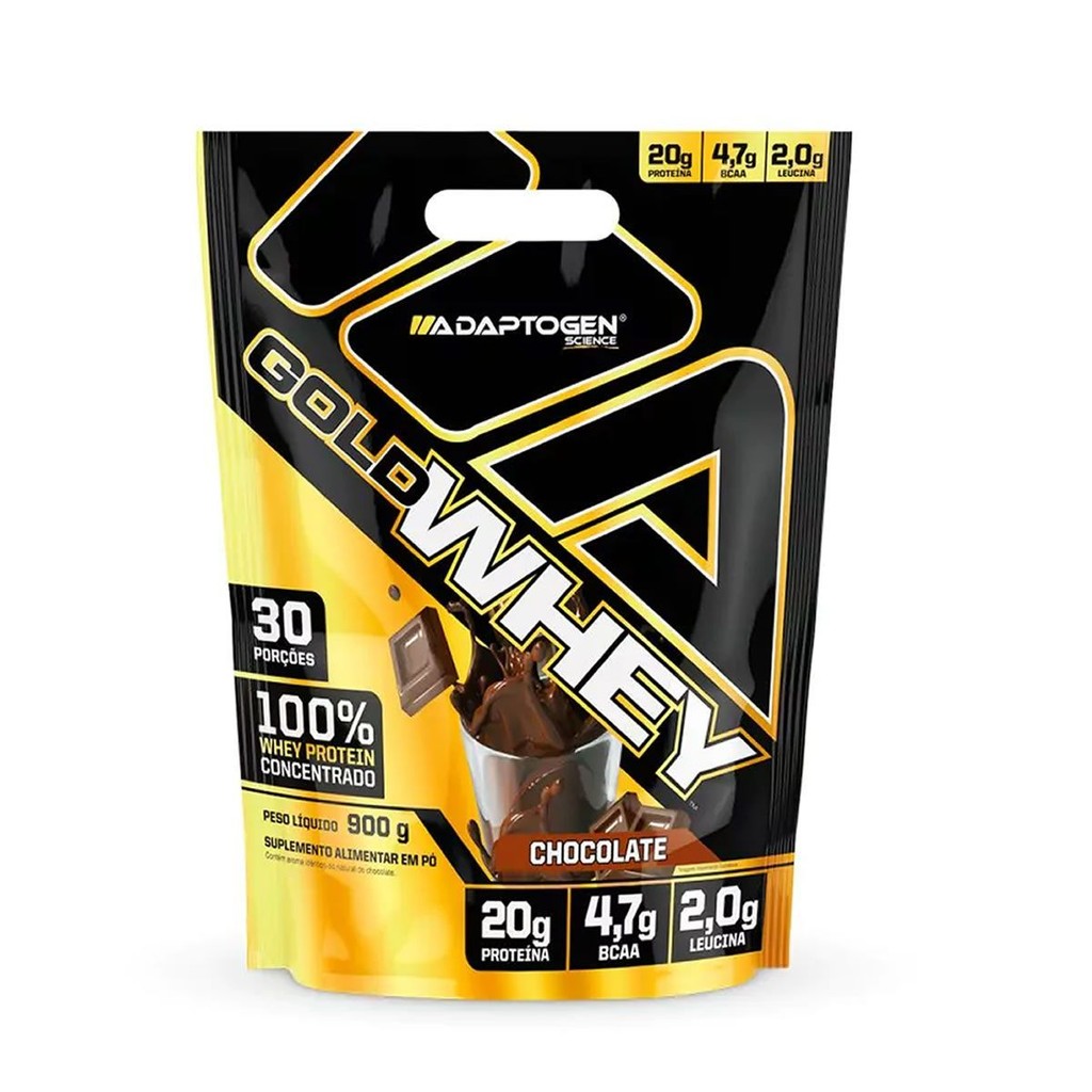 Gold Whey - 900g Refil Chocolate - Adaptogen em Oferta na Shopee