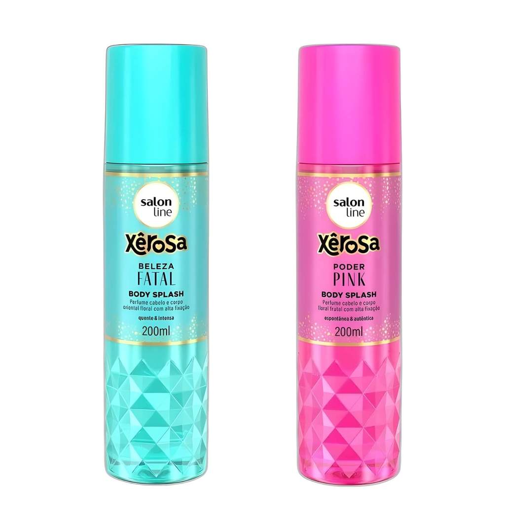 Kit Body Splash Salon Line Xerosa Beleza Fatal + Poder Pink 200ml