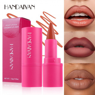 Handaiyan Delineador labial dois em um gradiente fosco caneta batom à prova d'água de longa duração