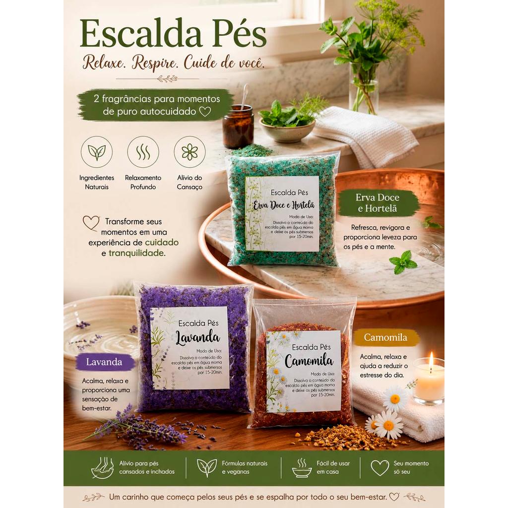 Escalda Pés Relaxante Spa Em Casa Antiestresse