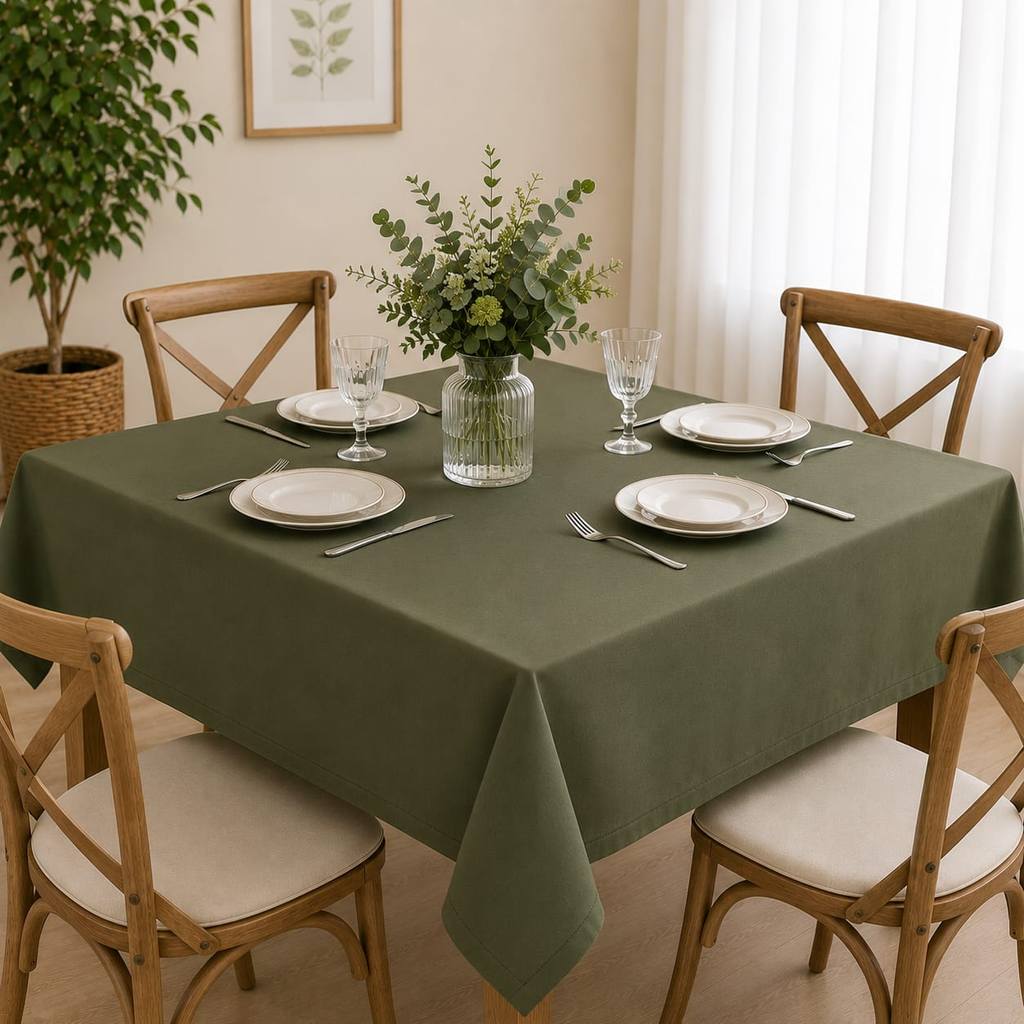 Toalha Mesa Lisa 4 6 8 10 12 Lugares Jantar Cozinha Mesa Posta Casa Evento Decoração Premium Uso Diário