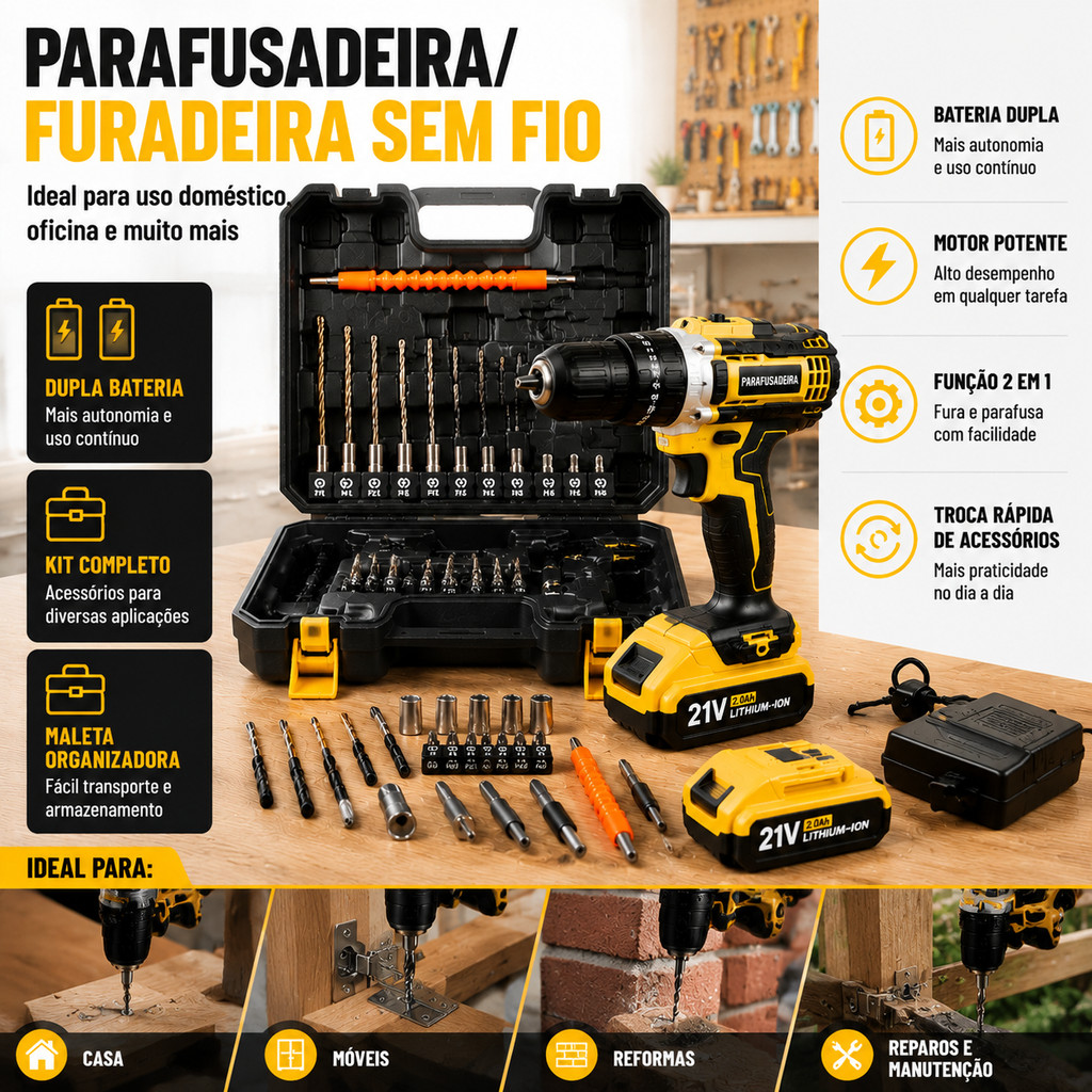 Furadeira e Parafusadeira 26V — foto 2