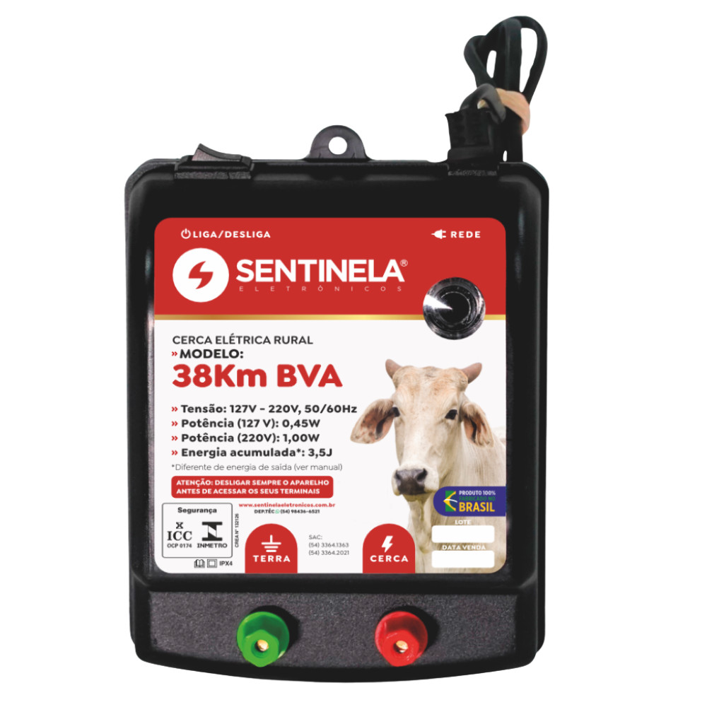 Eletrificador De Cerca 38KM BVA - Sentinela